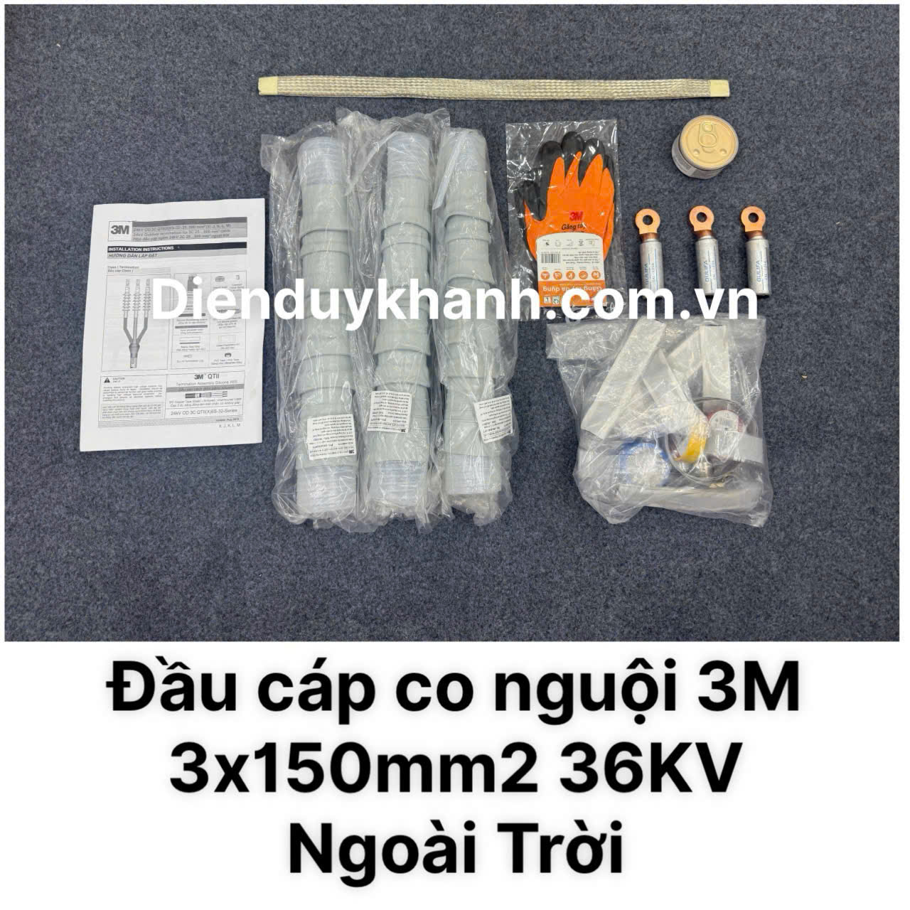 Đầu Cáp Co Nguội Trung Thế Ngoài Trời 36KV OD 3C QTII(L)8S-33-150(3x150mm2)